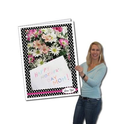 Mother's Day Polka Dot Design Giant Card - Stock Design - Free Shipping