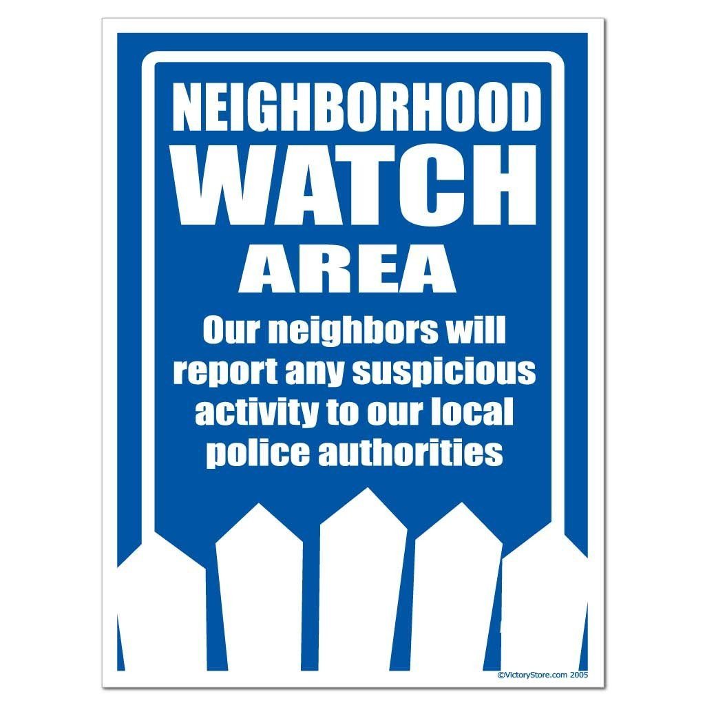 Neighborhood Watch Area Sign or Sticker | VictoryStore – VictoryStore.com