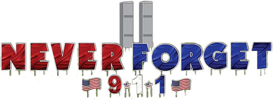 Never Forget September 11th Remembrance Yard Card, 20 pcs, Includes Stakes