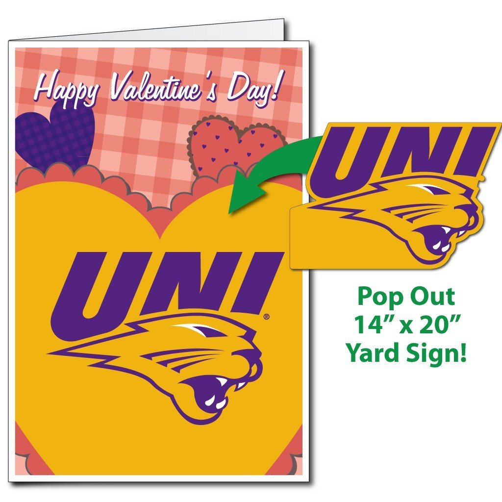 University of Northern Iowa 2'x3' Giant Valentines Greeting Card