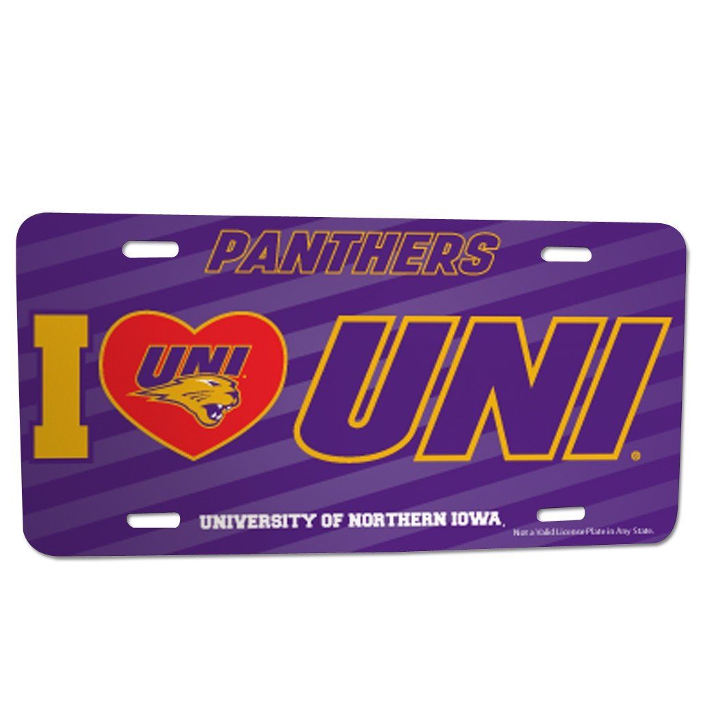 University of Northern Iowa - License Plate - I Love UNI