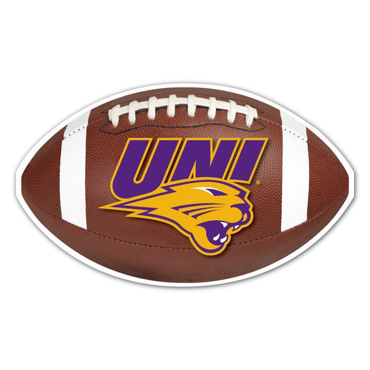 University of Northern Iowa Football Shaped Magnet