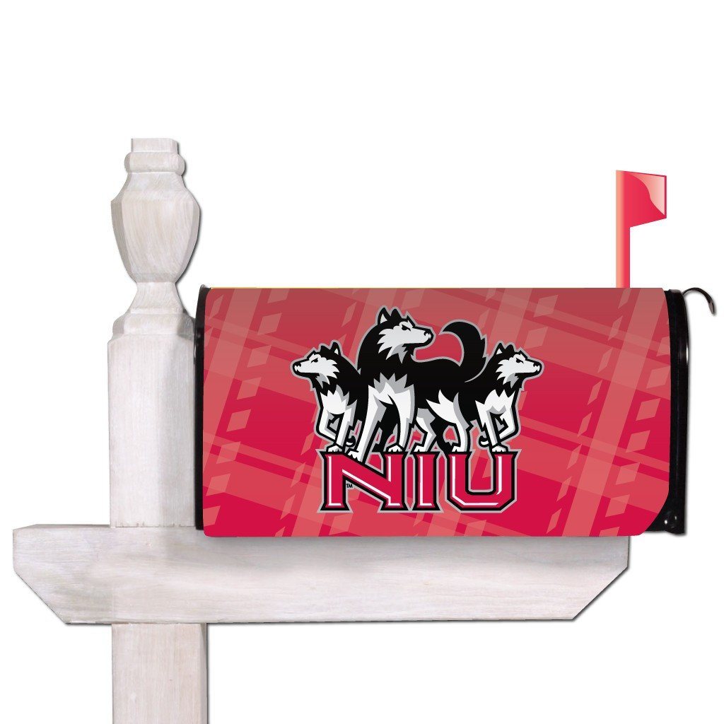 Northern Illinois University Magnetic Mailbox Cover - Plaid Design