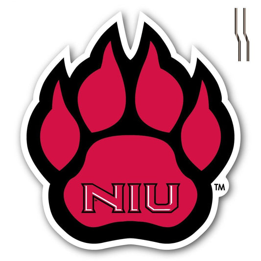 Northern Illinois University Paw Shaped Plastic Yard Sign with 2 EZ stakes