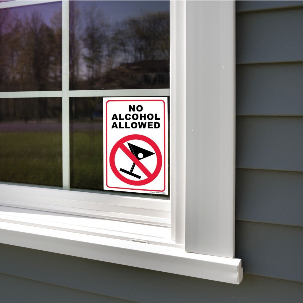 No Alcohol Allowed Sign or Sticker - #5