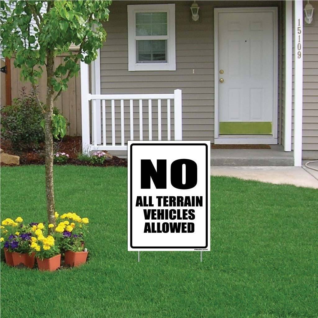 No All Terrain Vehicles Allowed on Property Sign or Sticker