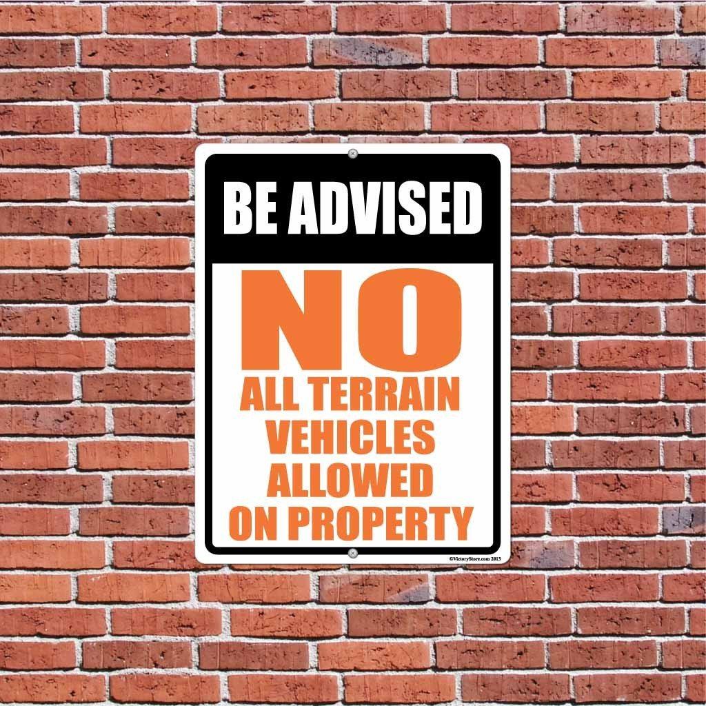 No All Terrain Vehicles Allowed on Property Sign or Sticker - #4