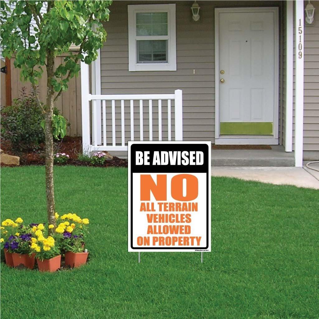 No All Terrain Vehicles Allowed on Property Sign or Sticker - #4