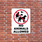 no animals allowed sign