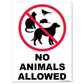 no animals allowed sticker