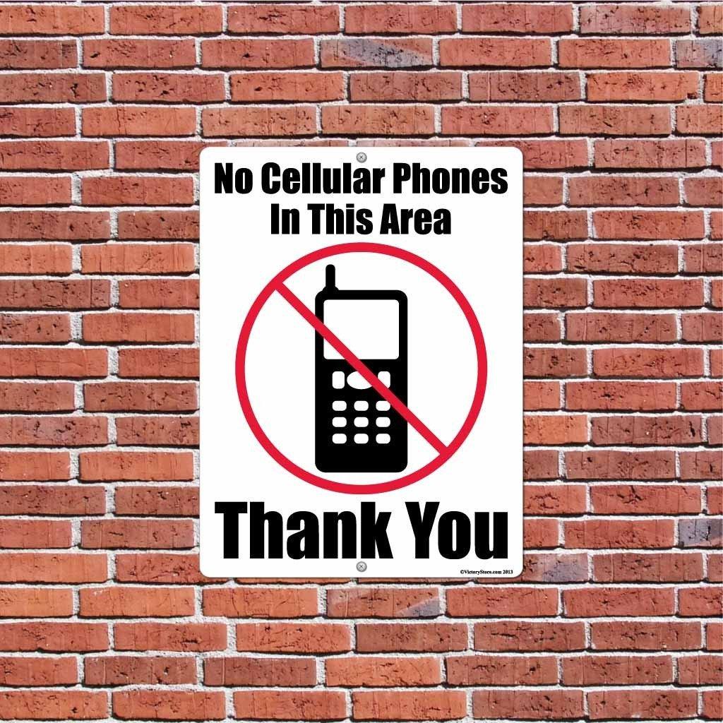 No Cellular Phone Zone Sign or Sticker