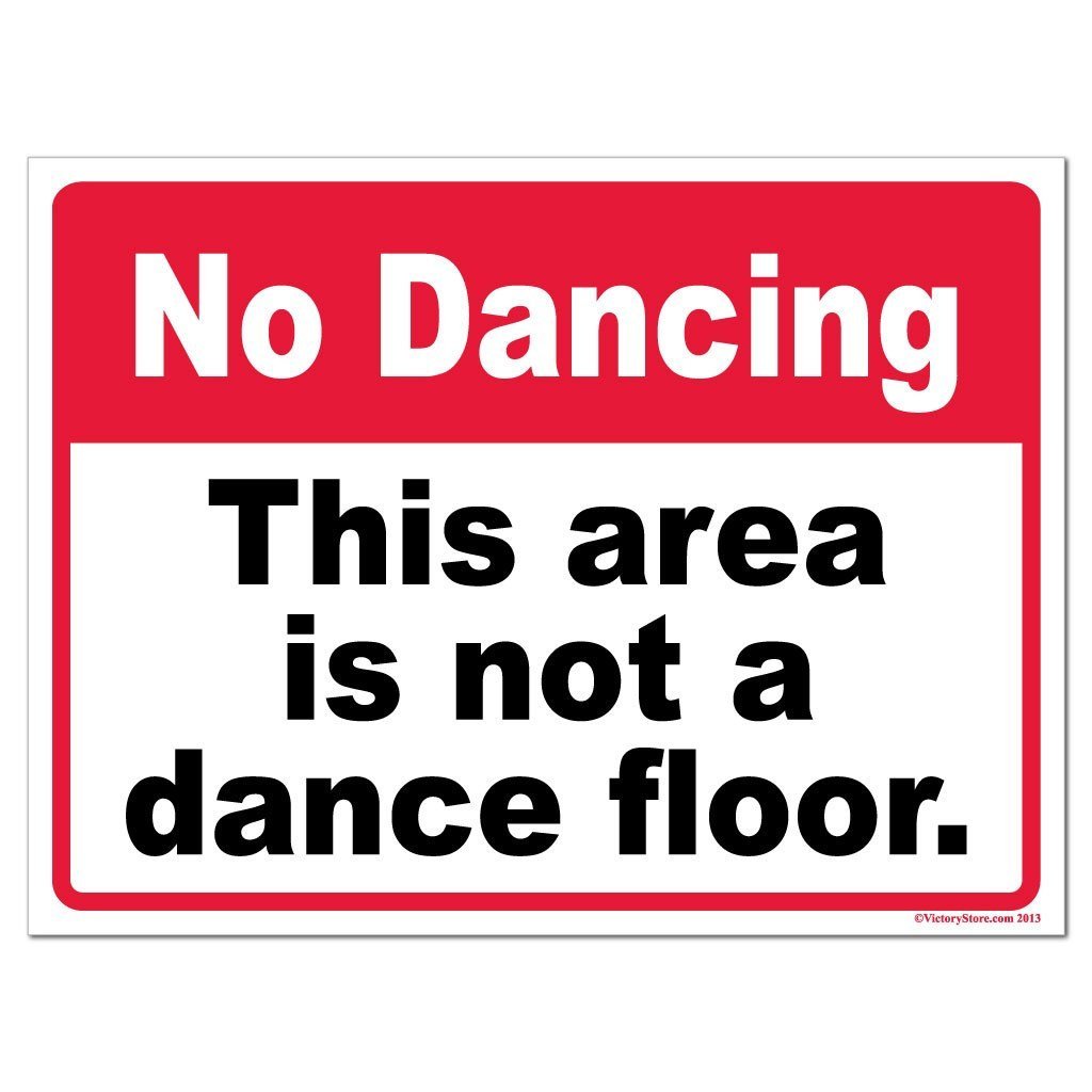 Mit No Dancing Sign No Dancing Sign or Sticker | VictoryStore – VictoryStore.com