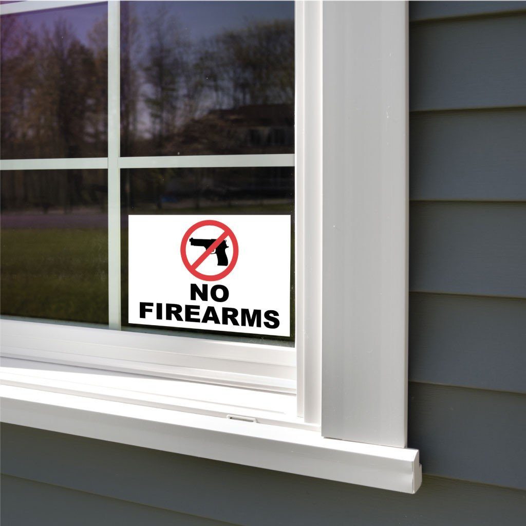 No Firearms Sign or Sticker - #4