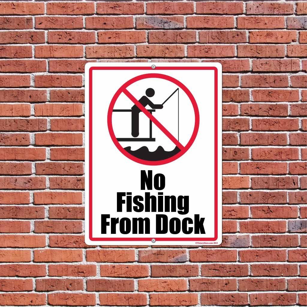No Fishing From Dock 18"x24" Aluminum Sign