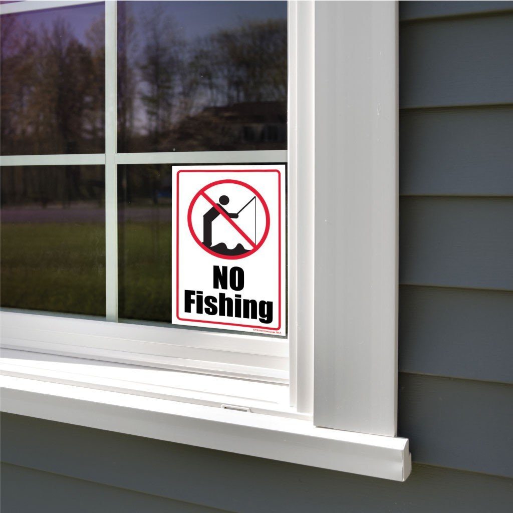 No Fishing Sign or Sticker