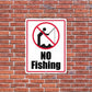 No Fishing Sign or Sticker