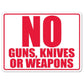 No Guns, Knives or Weapons Sign or Sticker - #1