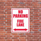 No Parking Fire Lane Sign or Sticker - #23