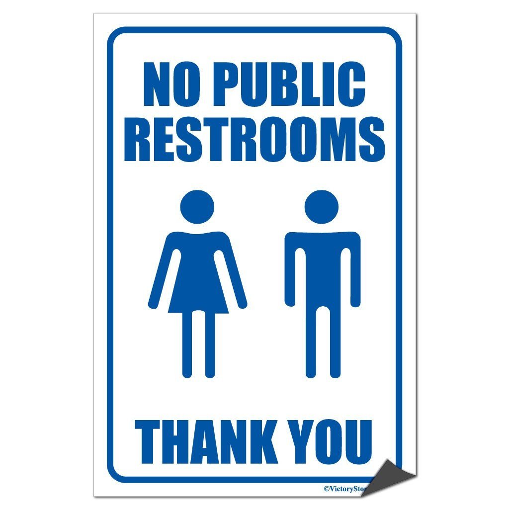 No Public Restrooms Sign or Sticker | VictoryStore – VictoryStore.com no-public-restrooms-sign-or-sticker-victorystore-victorystore-com