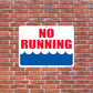 No Running Pool Sign or Sticker - #7