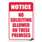No Soliciting Allowed on These Premises Sign or Sticker - #2