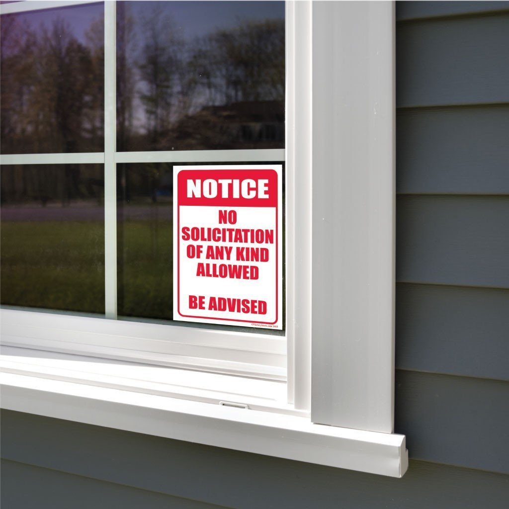 No Soliciting Allowed Sign or Sticker