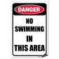 No Swimming in this Area Sign or Sticker - #5