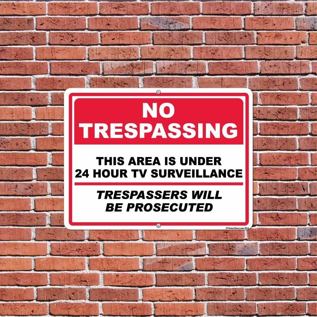 No Trespassing Security Surveillance Sign or Sticker - #5