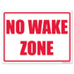 No Wake Zone Horizontal Sign or Sticker - #7