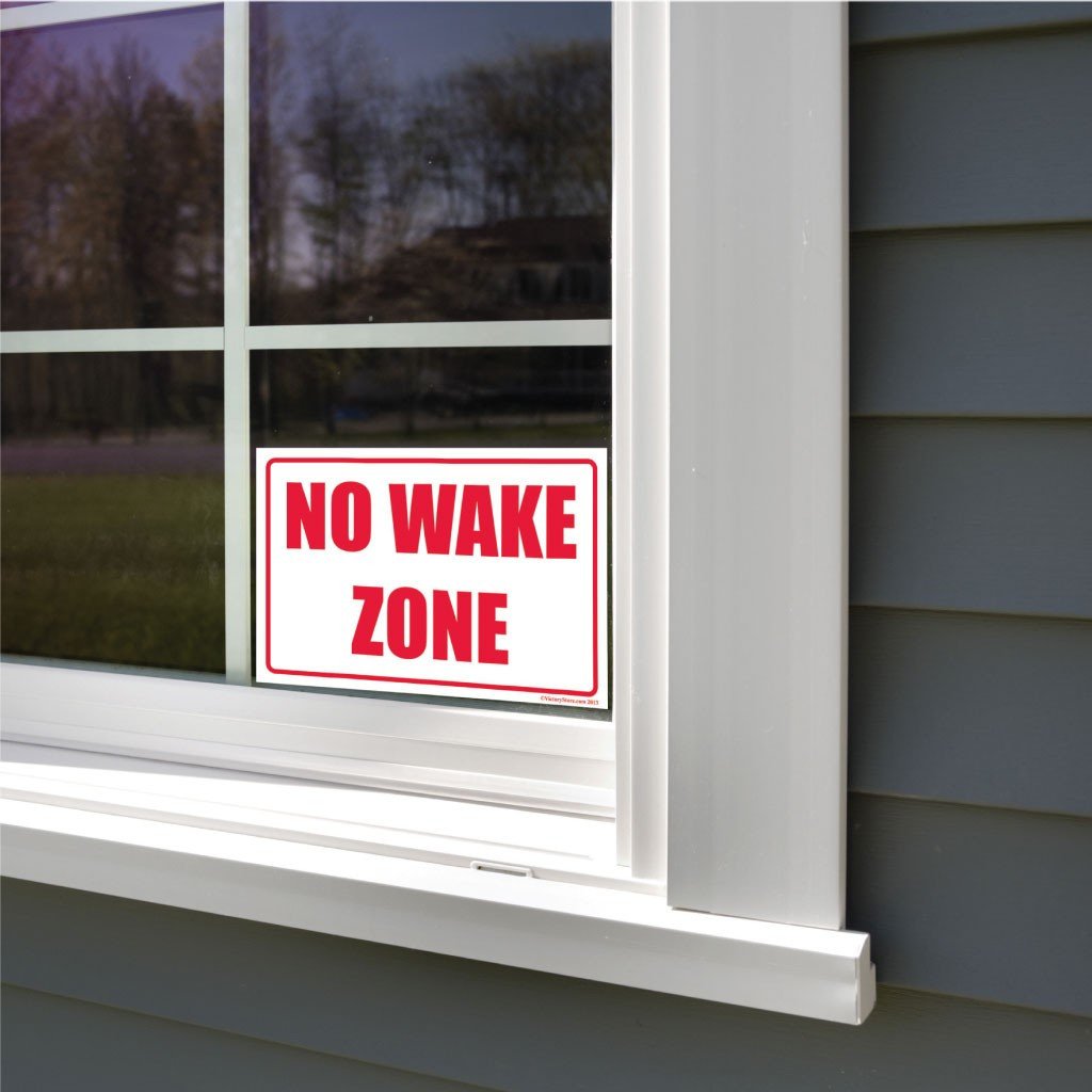 No Wake Zone Horizontal Sign or Sticker - #7