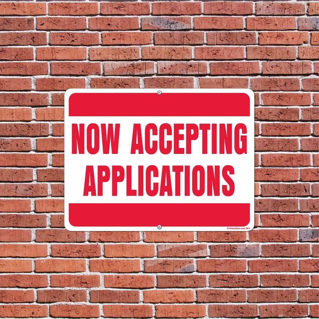 Now Accepting Applications Sign or Sticker - #4
