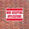 Now Accepting Applications Sign or Sticker | VictoryStore ... Now Accepting Applications Sign or Sticker | VictoryStore ...