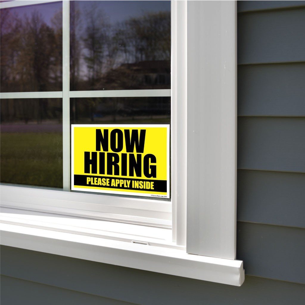 Now Hiring Sign or Sticker