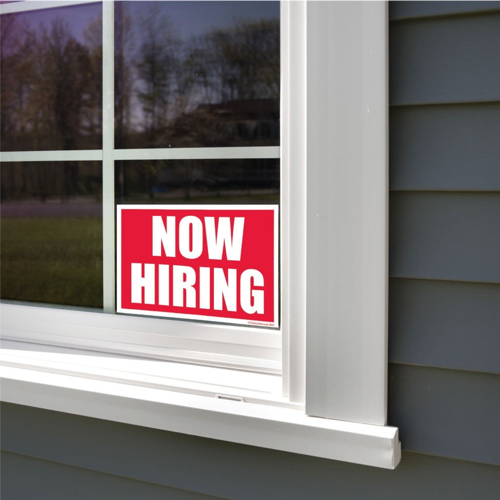 Now Hiring Sign or Sticker - #1