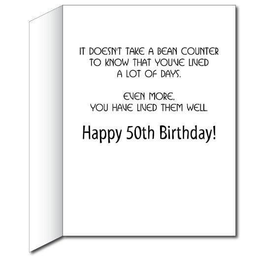 3' Stock Design Giant 50th Birthday Card w/Envelope - Office Birthday