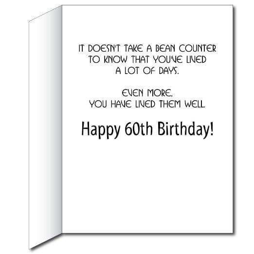 3' Stock Design Giant 60th Birthday Card w/Envelope - Office Birthday