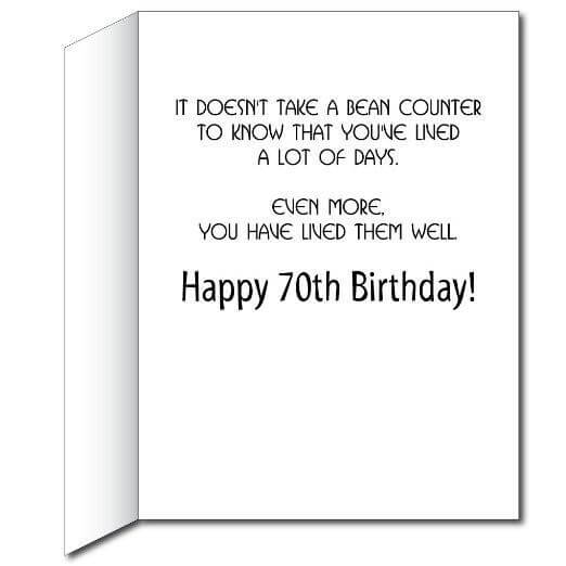 3' Stock Design Giant 70th Birthday Card w/Envelope - Office Birthday