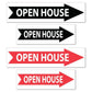 Open House with Arrow Real Estate Yard Sign Rider Set - FREE SHIPPING