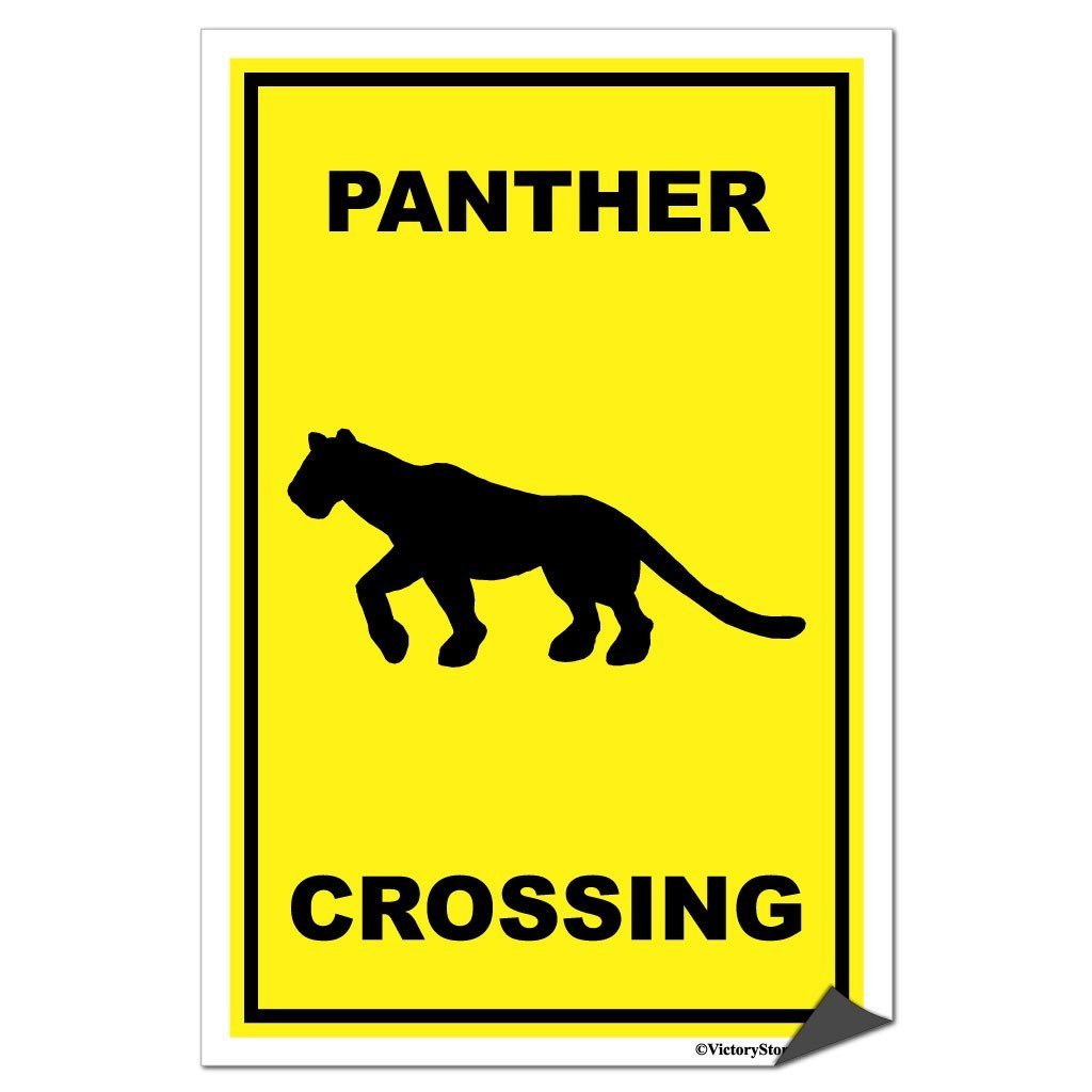 Panther Crossing Sign or Sticker