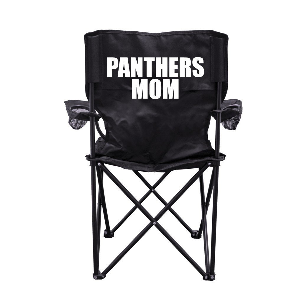 Panthers Mom Black Folding Camping Chair