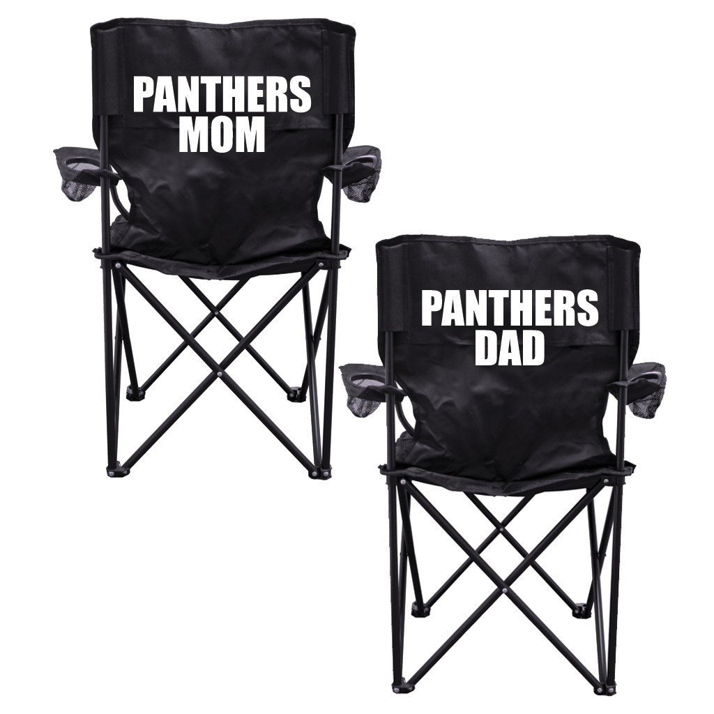 Panthers Parents Black Folding Camping Chair Set of 2