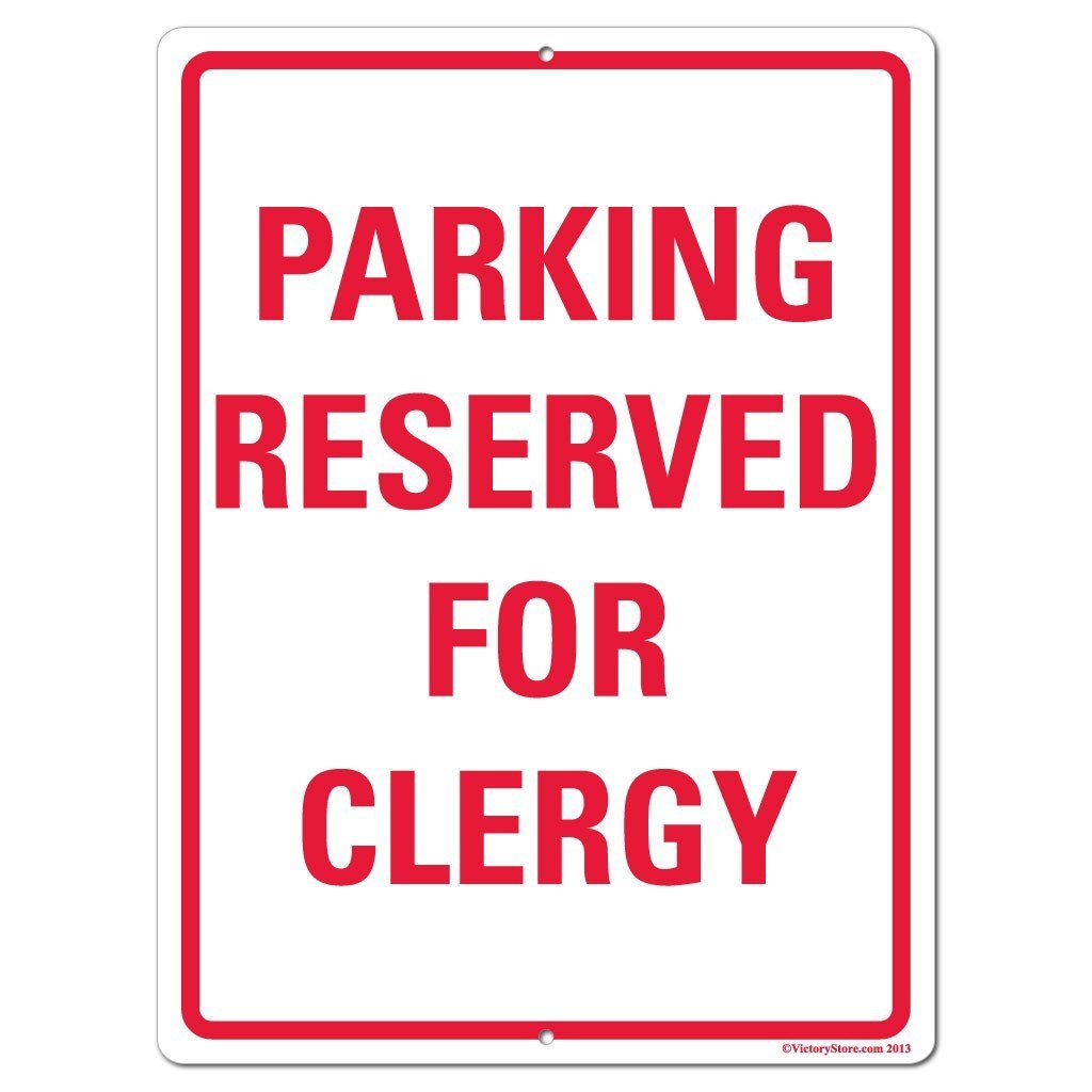 Parking Reserved for Clergy Sign or Sticker - #14