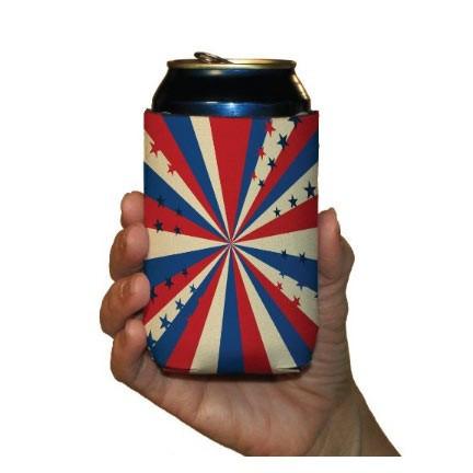 USA Patriotic American Can Cooler Set - 6 designs - Set of 6 - FREE SHIPPING