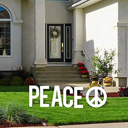 PEACE Yard Sign Letter Cutouts and Symbol | 18" Tall | 12 Stakes Included