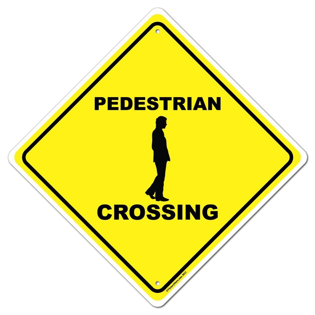 Pedestrian Crossing Sign or Sticker