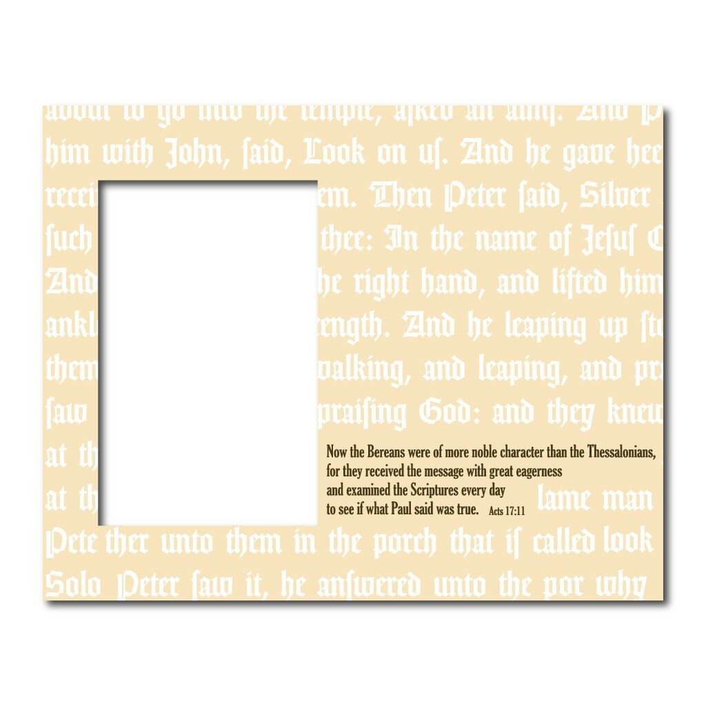 Acts 17:11 Decorative Picture Frame - Holds 4x6 Photo