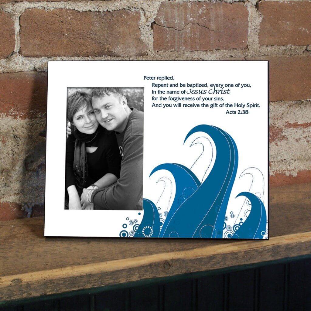 Acts 2:38 Decorative Picture Frame - Holds 4x6 Photo