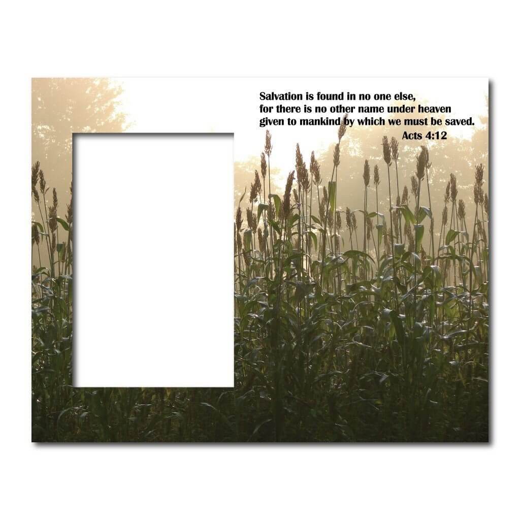Acts 4:12 Decorative Picture Frame - Holds 4x6 Photo
