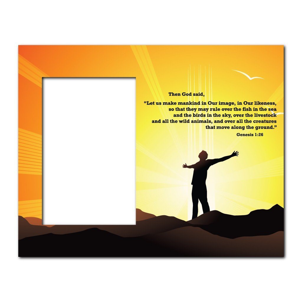 Genesis 1:26 Decorative Picture Frame - Holds 4x6 Photo
