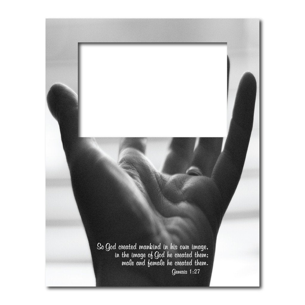 Genesis 1:27 Decorative Picture Frame - Holds 4x6 Photo